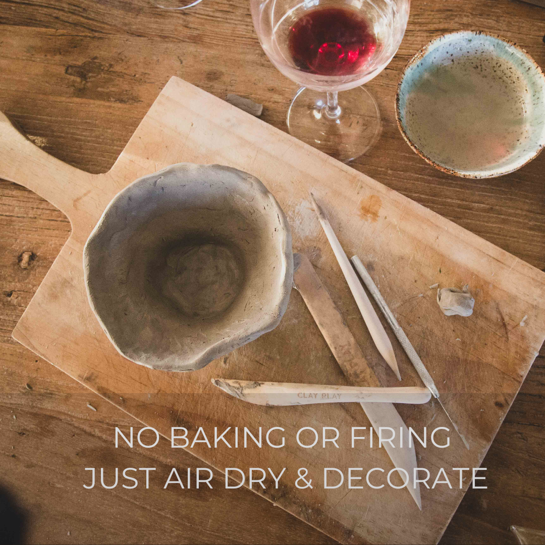 Air dry clay bowel with text no baking or firing , just air dry and decorate