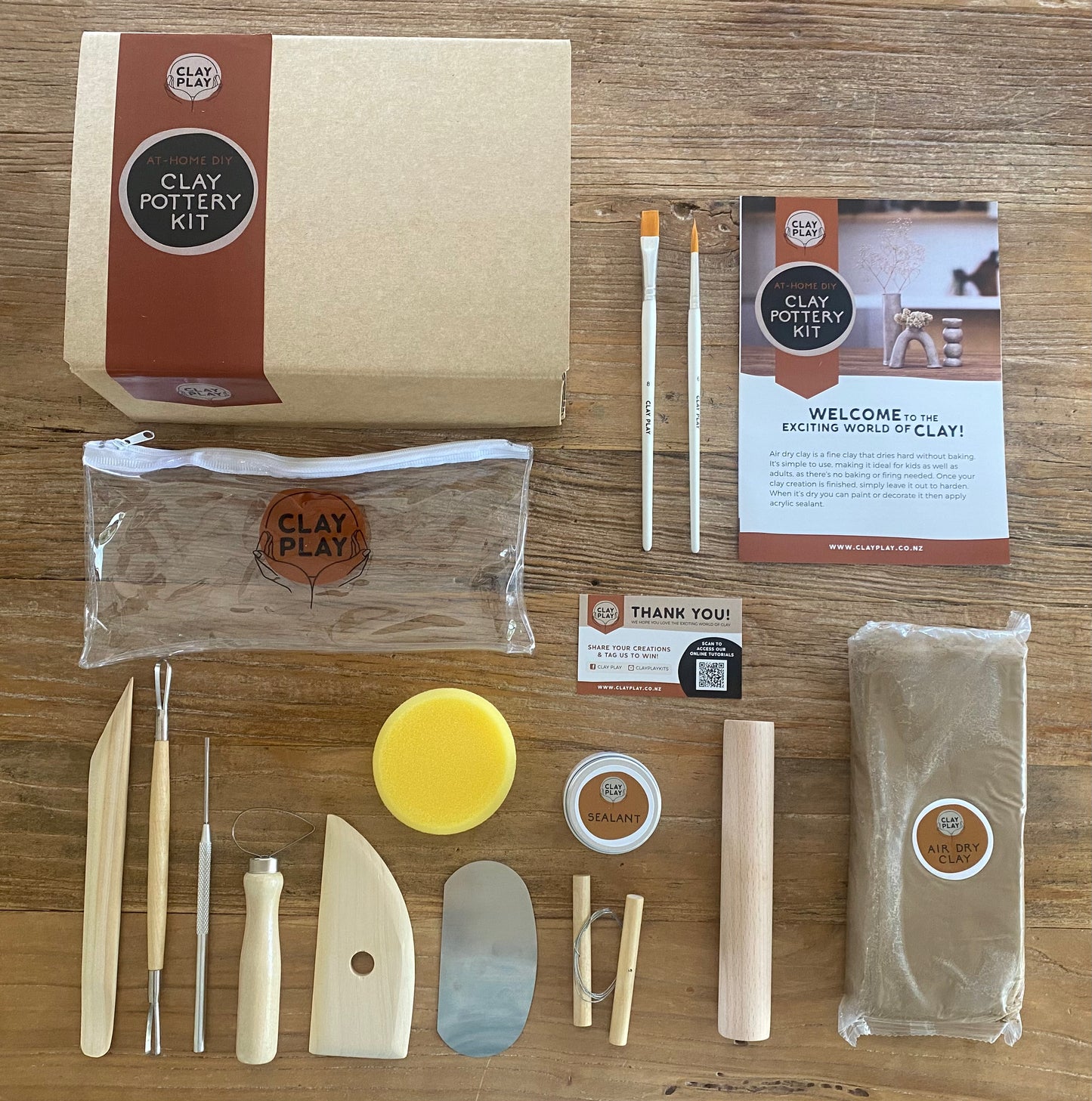 1 kg Airdry Clay Kit + full tool case