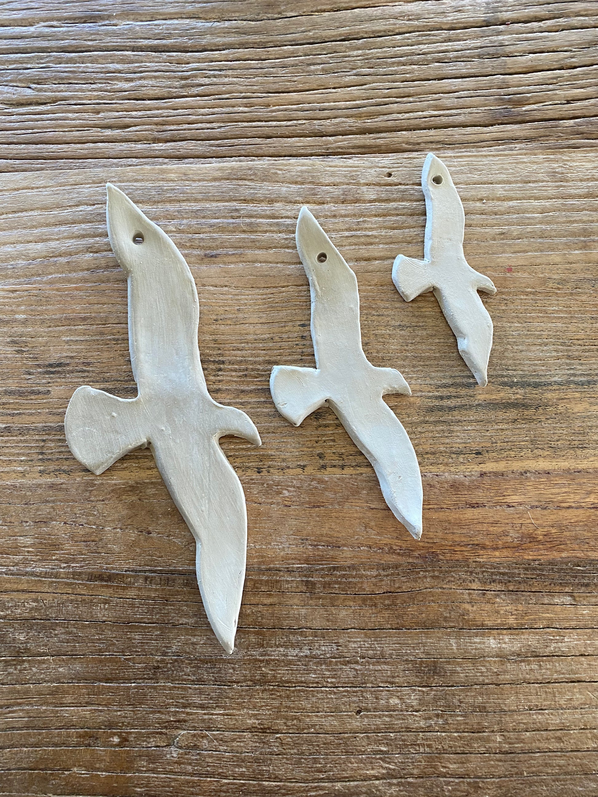 Seagull ordaments made of clay