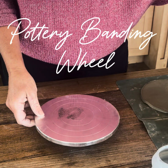 video of a women showing the uses of the clay play pottery banding wheel